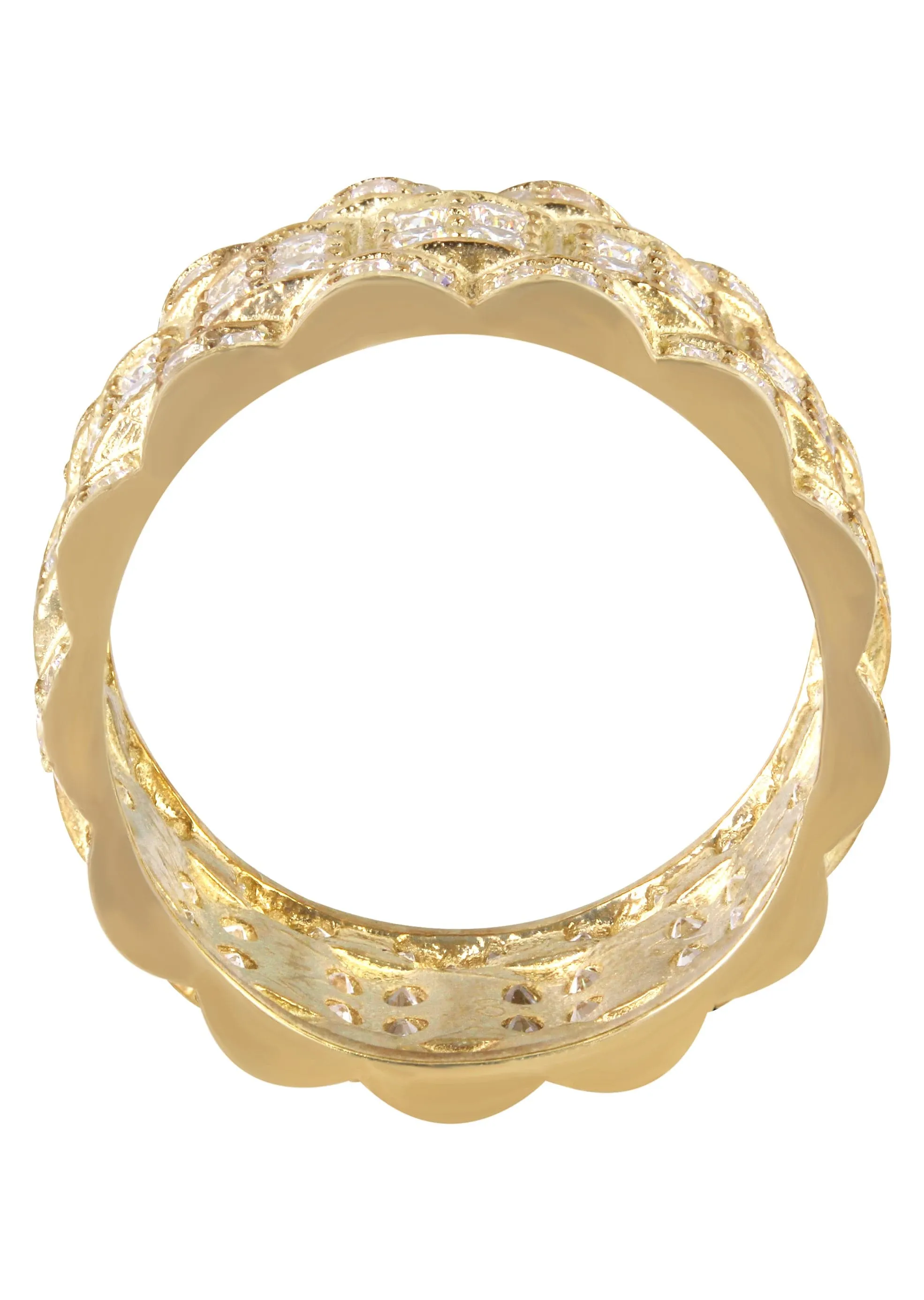 10K Eternity Gold Ring For Men - Mens Pinky Ring   | 6.5 Grams