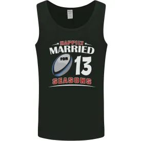13 Year Wedding Anniversary 13th Rugby Mens Vest Tank Top