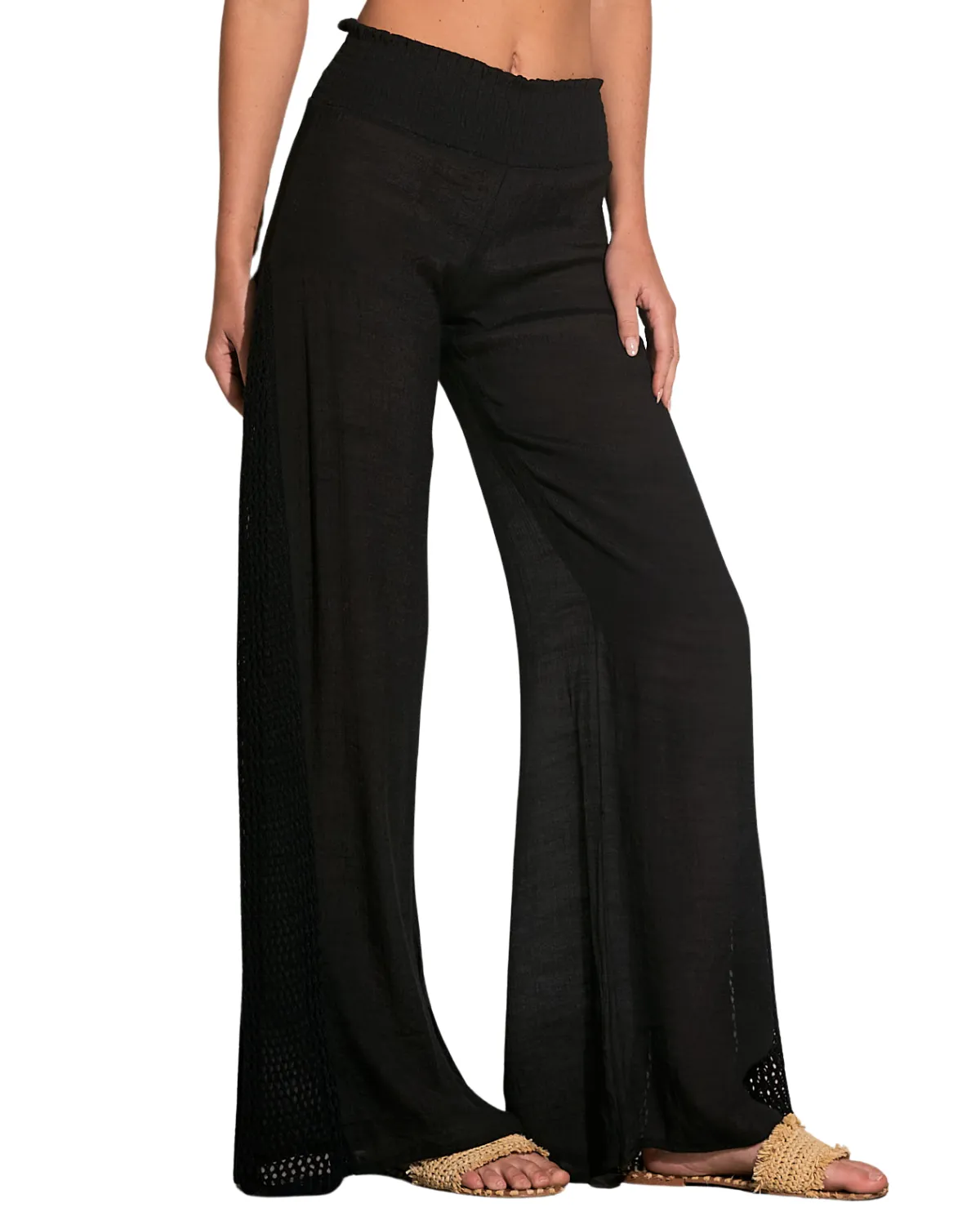 2024 Elan Crochet Smocked Pants (More colors available) - CR2191