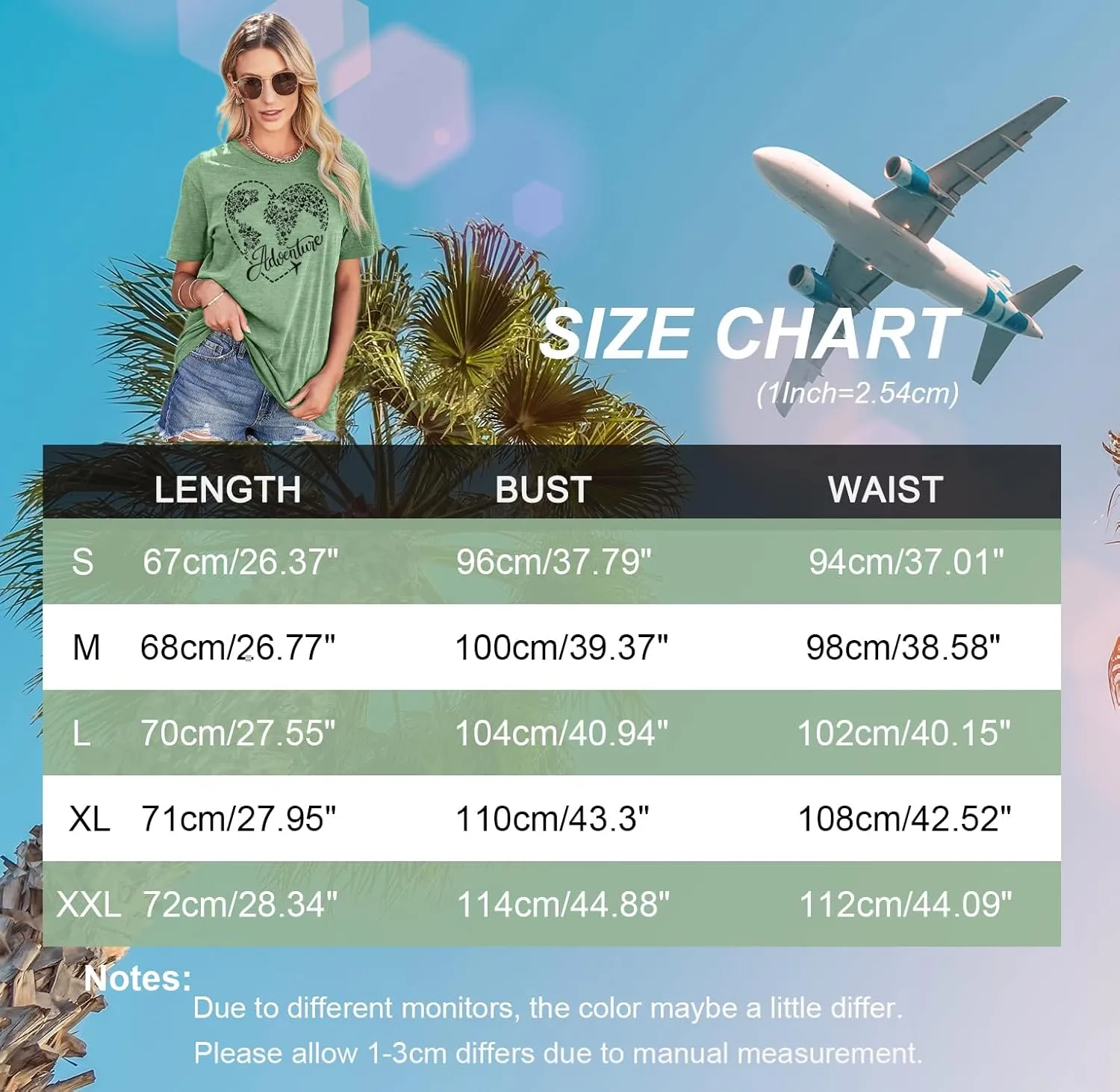 Airplane Mode Shirt Women Love Heart Graphic Tees Adventure Letter Print Short Sleeve Travel Shirts Casual Outdoor Tops