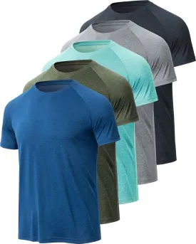 BALENNZ Workout Shirts for Men, Moisture Wicking Quick Dry Active Athletic Men's Gym Performance T Shirts