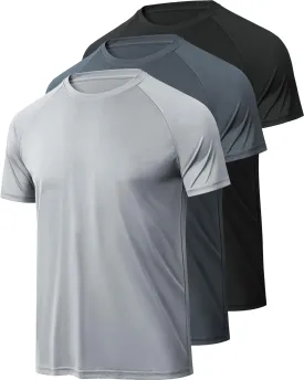 BALENNZ Workout Shirts for Men, Moisture Wicking Quick Dry Active Athletic Men's Gym Performance T Shirts