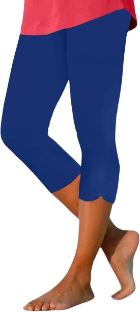 Capri Pants for Women Summer Dressy Comfy Stretchy Cropped Leggings High Waist Yoga Pants Workout Compression Pants