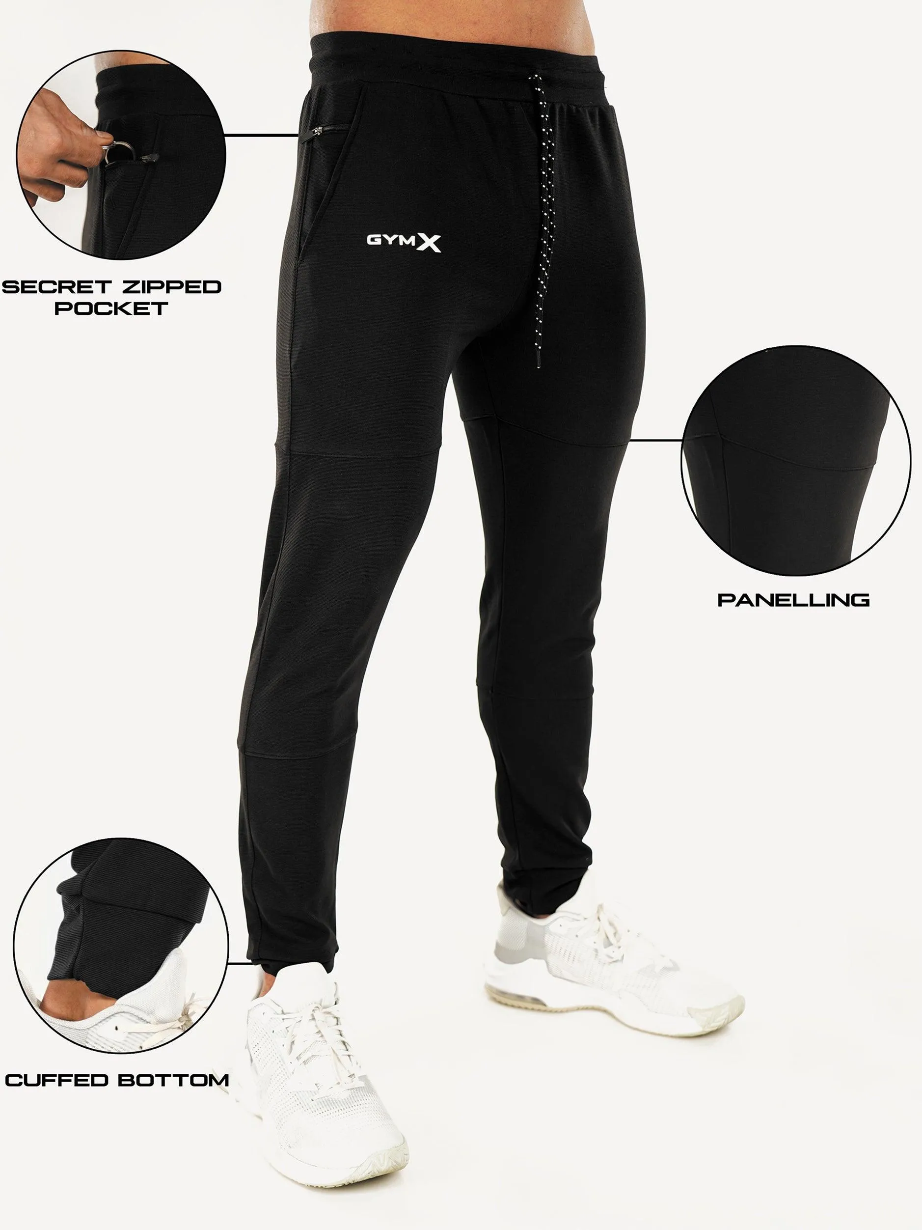 Cord GymX Bottoms- Infinity Black - Sale