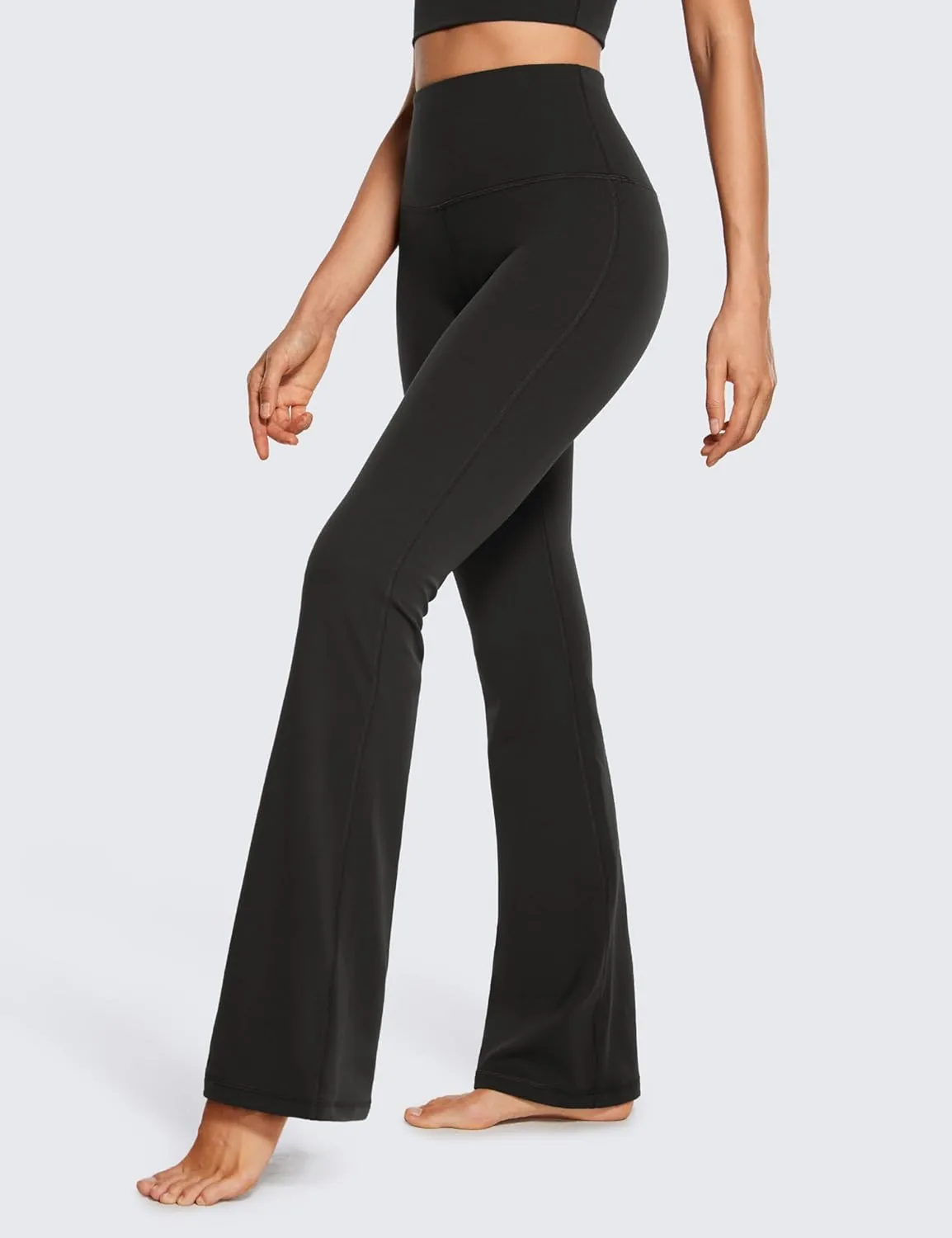 CRZ YOGA Womens Butterluxe High Waist Flare Pants 29" / 30.5" / 32" / 33.5" - Yoga Bootcut Wide Leg with Pocket Lounge