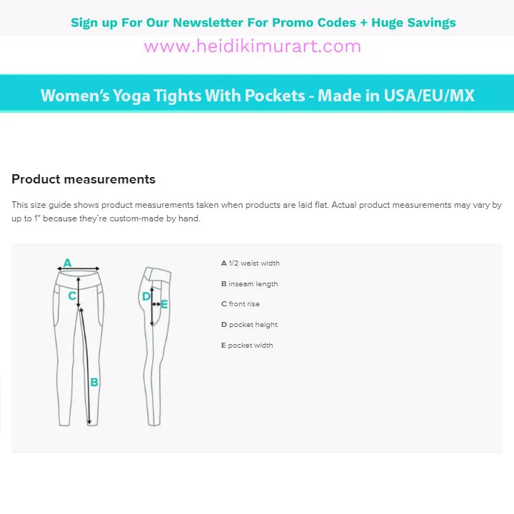 Dark Purple Women's Tights, Solid Color Best Yoga Pants With 2 Side Deep Long Pockets - Made in USA/EU/MX (US Size: 2XS-6XL)