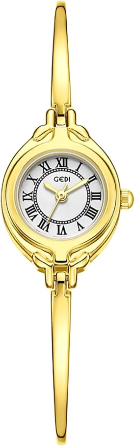 Gosasa Classic Vintage Bangle-Style Women's Watch with Small Dial and Thin Strap Elegant Dress Analog Ladies Wristwatch Fashion Waterproof Quartz Women Watch