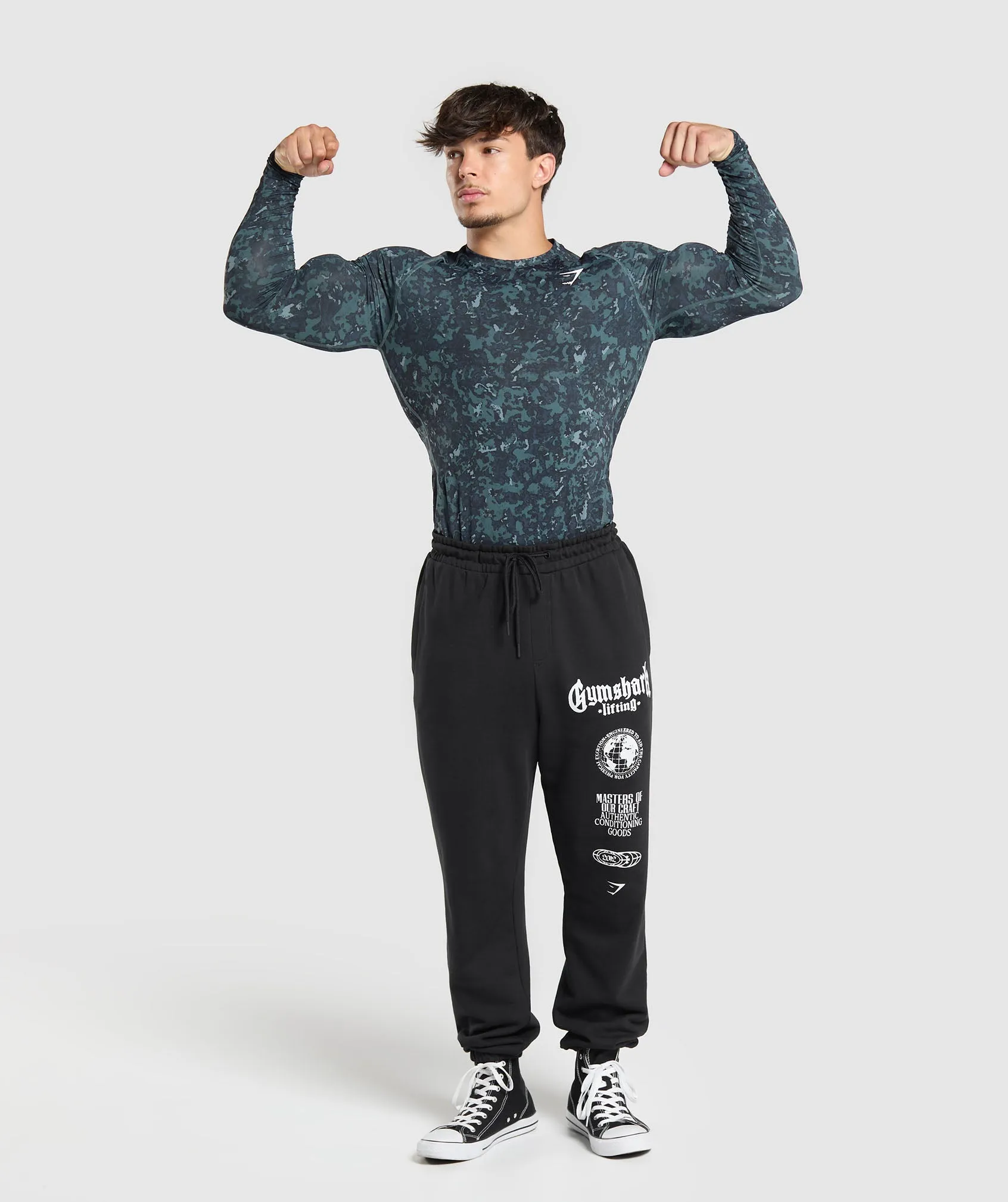 Gymshark Element Baselayer Long Sleeve T-Shirt - Titanium Blue