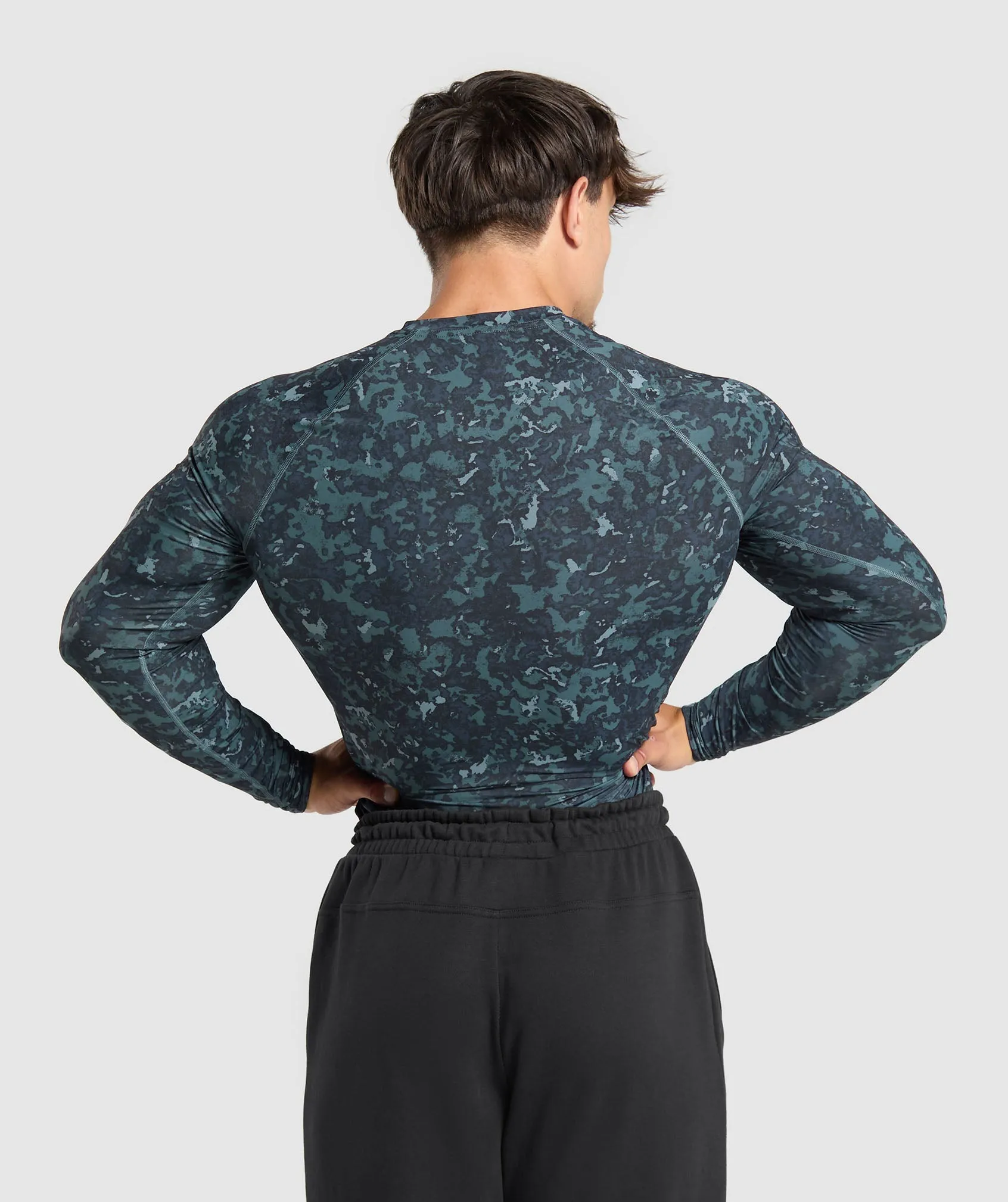 Gymshark Element Baselayer Long Sleeve T-Shirt - Titanium Blue