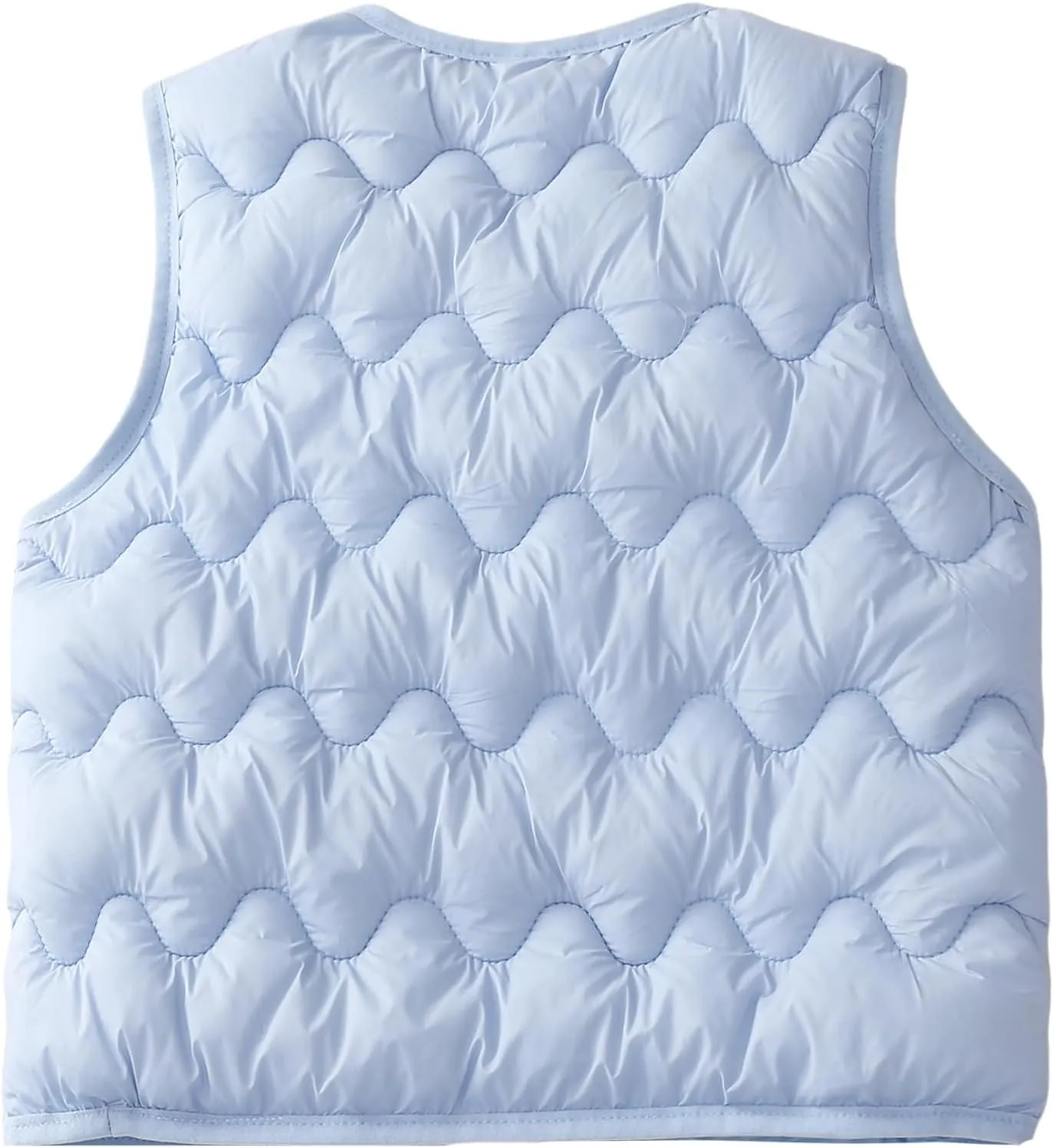 Happy Cherry Girls Puffer Vest Kids Water Resistant Jacket Sleeveless V-neck Windproof Thin Lightweight Outerwear Gilet