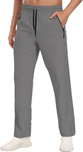 Hiking Pants for Men UPF 50  Cargo Quick Dry Water Resistant Elastic Waist Zip Pockets Travel Work Lightweight Running