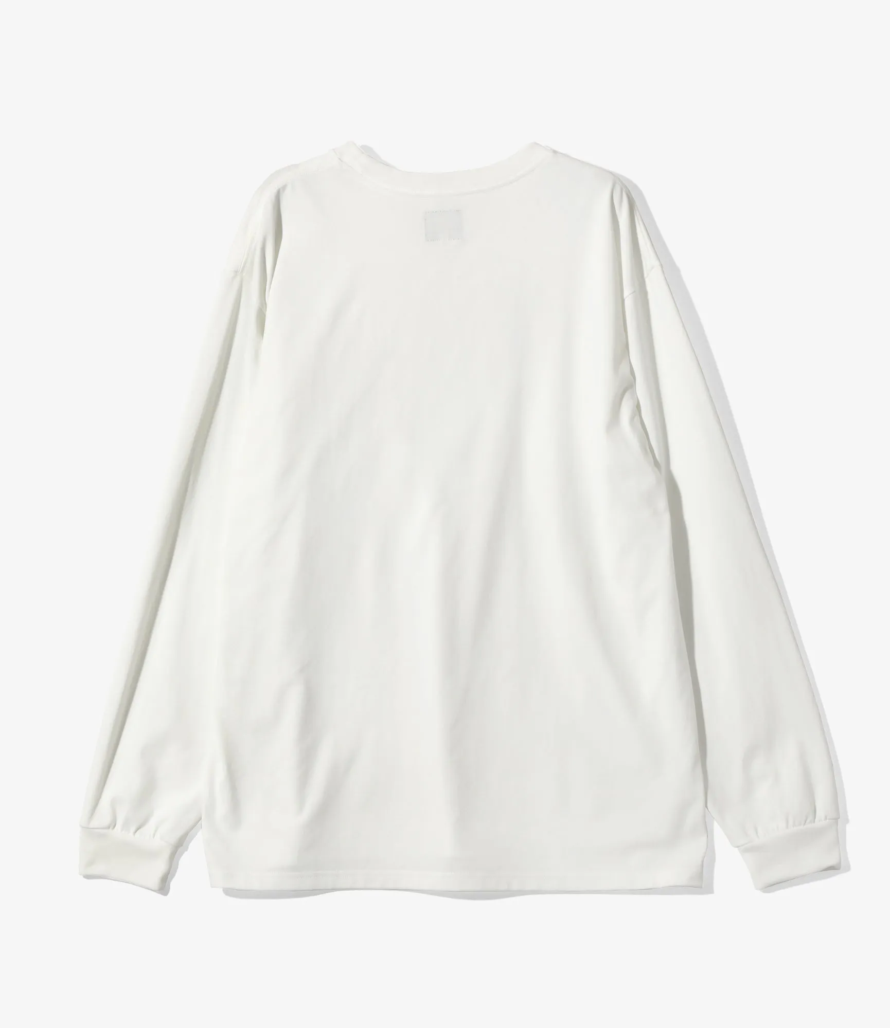 Long Sleeve Crew Neck – White Heavyweight Jersey