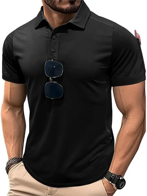 Long Sleeve Polo Shirts for Men Quick Dry Performance Polo T Shirts Collared Tactical Shirt Athletic UPF Golf Shirts