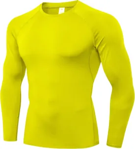 Men's Compression Shirts Long Sleeve Athletic Workout T-Shirt Running Cool Dry Tops Active Base Layer Undershirts