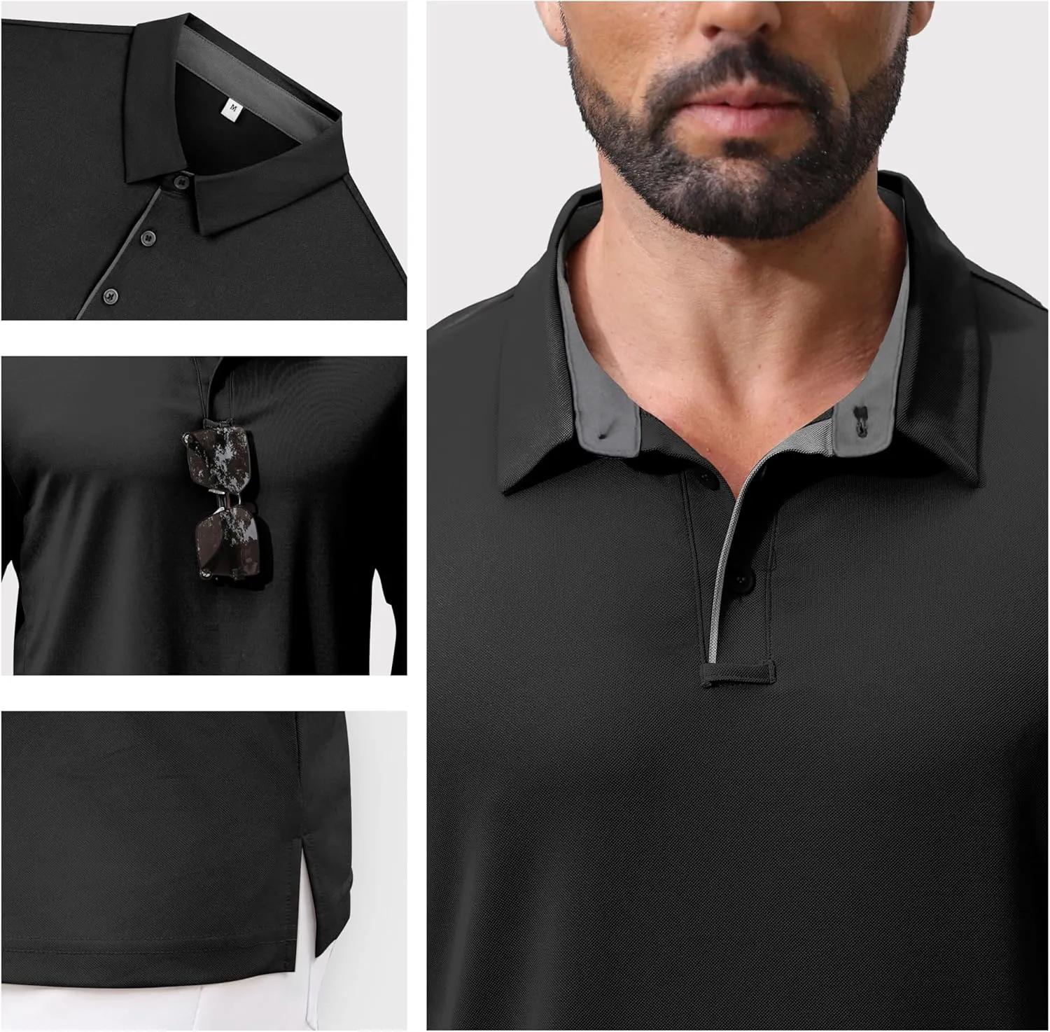 NIASHOT Mens Polo Shirt Short Sleeve Golf Sports Casual Tee