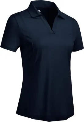 Rdruko Women's Golf Shirts Short Sleeve Polo Tennis V Neck Collared Shirts Dry Fit