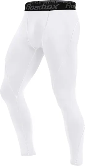 Roadbox 1, 2 or 3 Pack Men's Compression Pants Athletic Base Layer Cycling Tights Leggings for Running Yoga Basketball