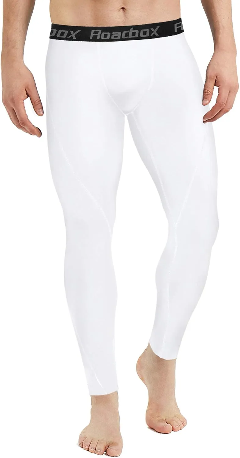 Roadbox 1, 2 or 3 Pack Men's Compression Pants Athletic Base Layer Cycling Tights Leggings for Running Yoga Basketball
