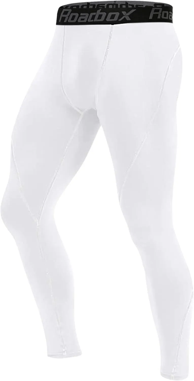 Roadbox 1, 2 or 3 Pack Men's Compression Pants Athletic Base Layer Cycling Tights Leggings for Running Yoga Basketball