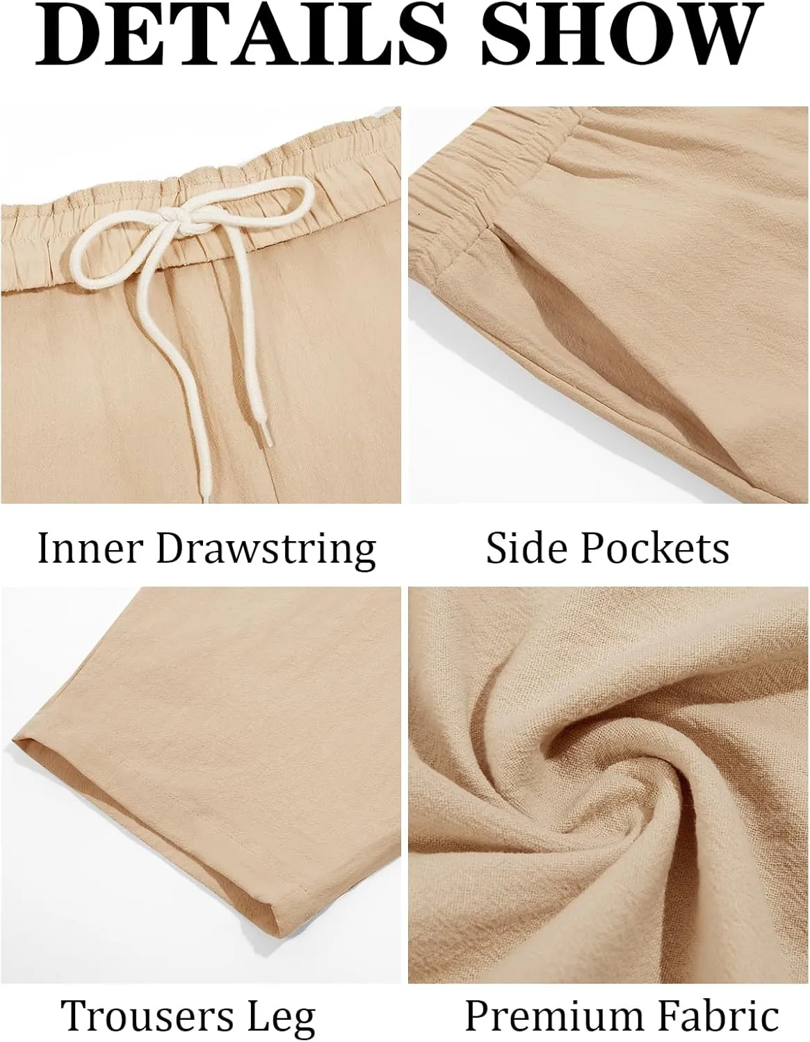 Runcati Mens Cotton Harem Capri Pants Yoga Beach Baggy 3/4 Shorts Pants Casual Elastic Waist Hippie Boho Pants