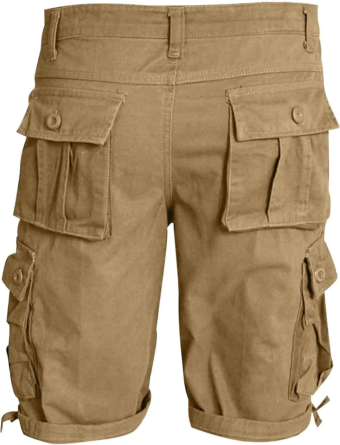 Summer Cargo Shorts for Men Outdoor Loose Twill Short Pants with Zipper Multi Pocket Casual Lightweight Shorts