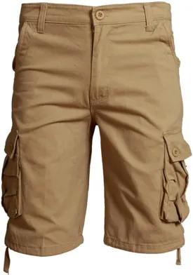 Summer Cargo Shorts for Men Outdoor Loose Twill Short Pants with Zipper Multi Pocket Casual Lightweight Shorts