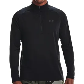 Under Armour Mens Tech 1/2 Zip Long Sleeve Black Charcoal