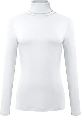 Urban CoCo Women's Long Sleeve Turtleneck Slim Fitted T Shirts Basic Stretch Tee Tops