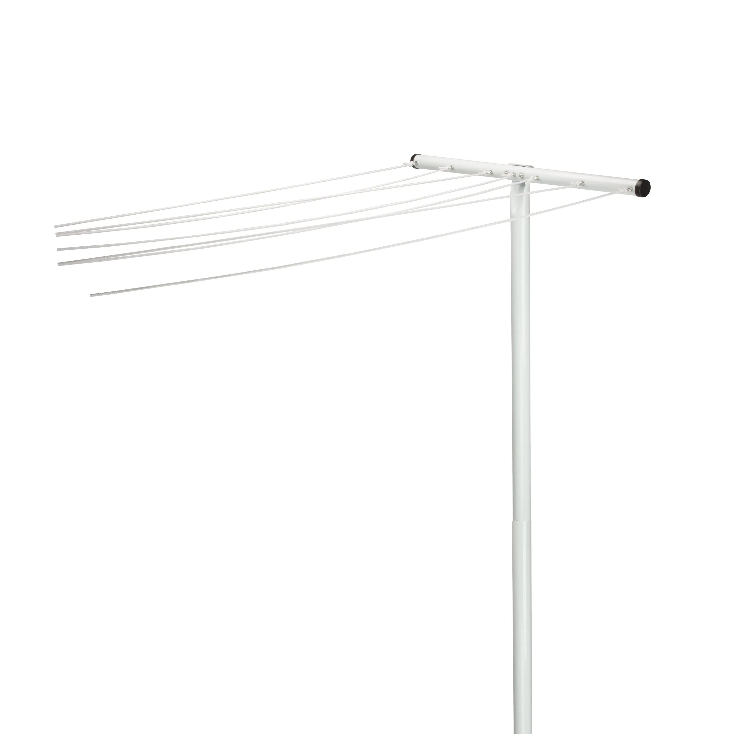 White T-Post for 7-Line Outdoor Clothes Drying