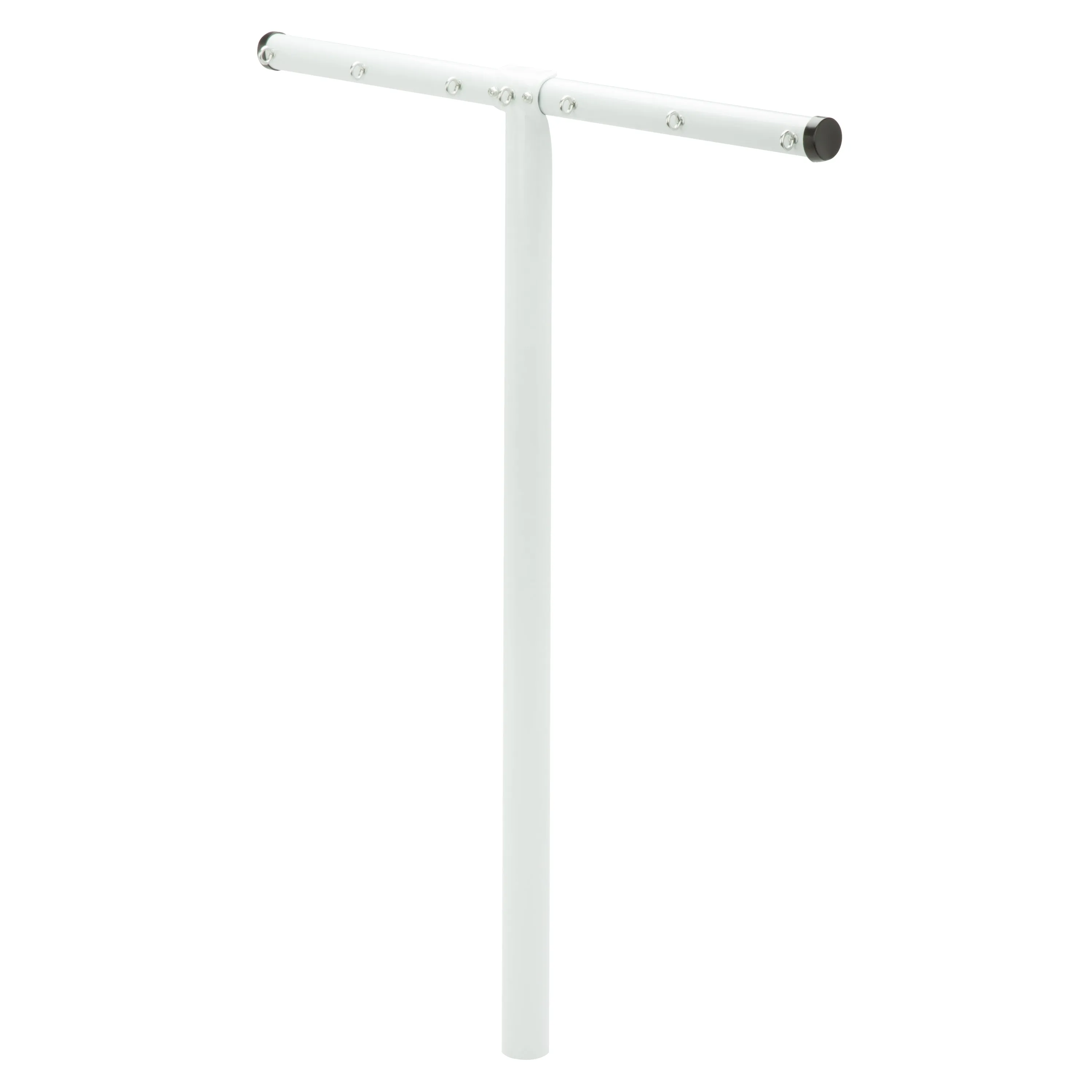 White T-Post for 7-Line Outdoor Clothes Drying