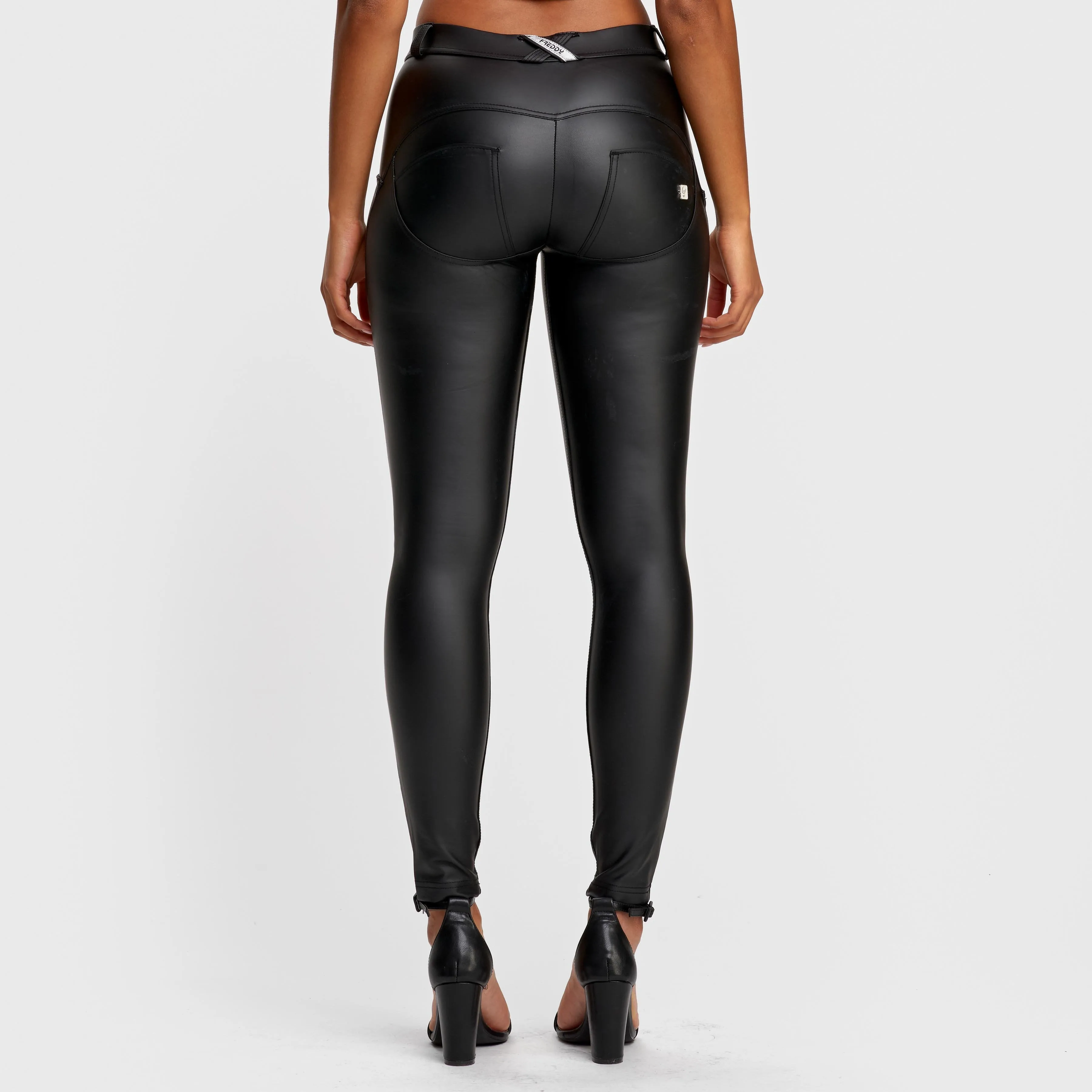 WR.UP® Faux Leather - Mid Waist - Full Length - Black